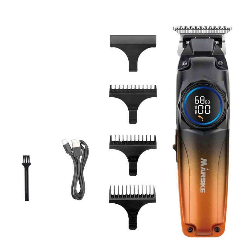 MARSKE MS-5601 Hair Clipper for Men With Fade Design LED Display Cordless USB Rechargeable Stainless Steel Blades 1800mAh Battery (image for) MARSKE MS-5601 Hair Clipper for Men With Fade Design LED Display Cordless USB Rechargeable Stainless Steel Blades 1800mAh Battery